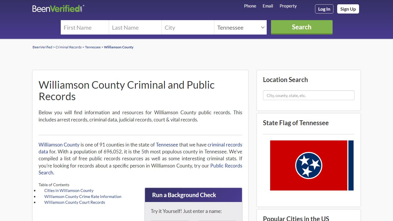 Williamson County Arrest Records in TN - Court & Criminal Records ...