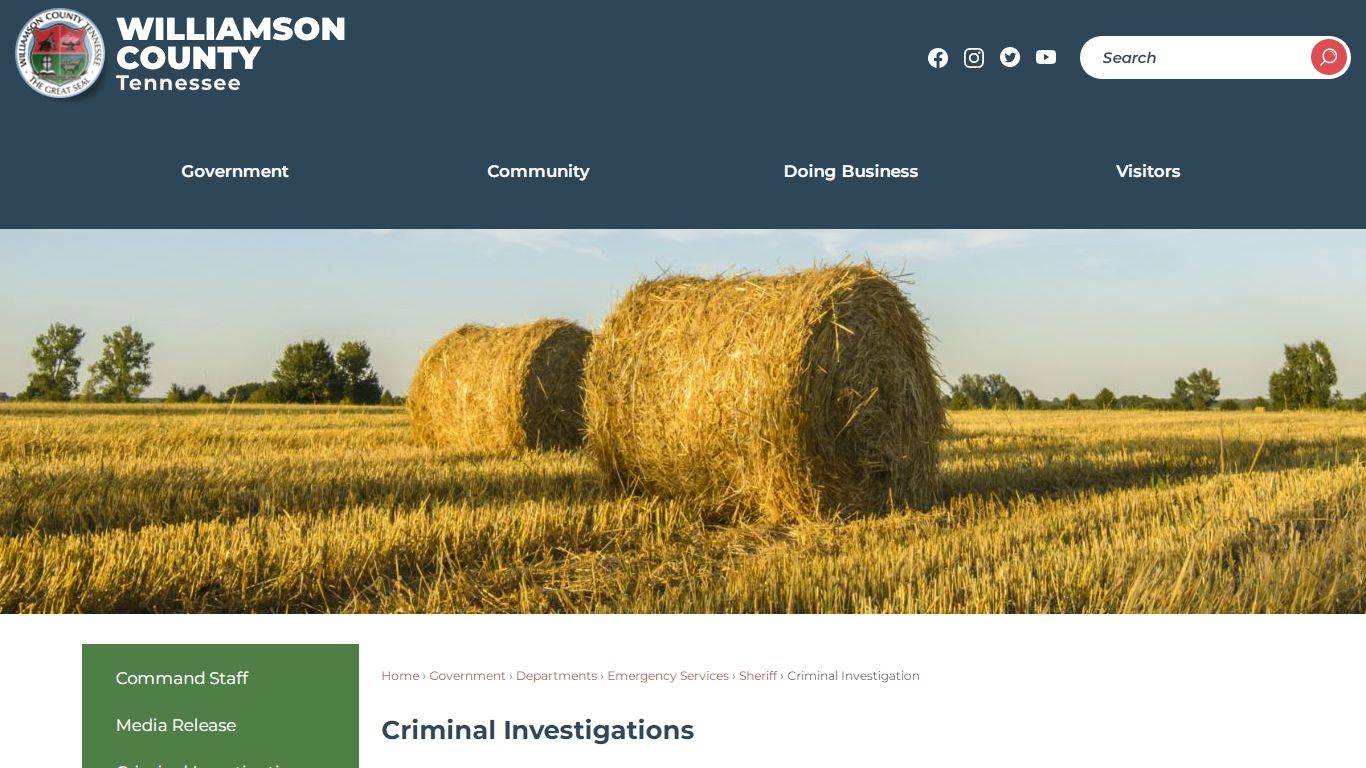 Criminal Investigations | Williamson County, TN - Official Site